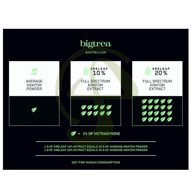 XRELEAF Kratom Full Spectrum - Extract 20% Mitragynine - 1gr